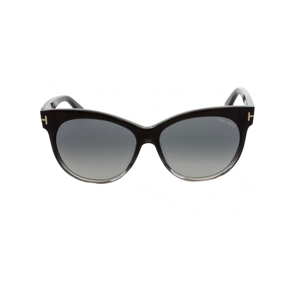 Tom Ford Saskia TF330 Sunglasses OS Black Cat Eye Gradient Italy Chic Glam Retro